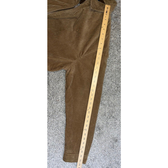 VINTAGE Polo Ralph Lauren Corduroy Bomber Jacket Mens XL Brown Flannel Lined Red - Picture 7 of 13